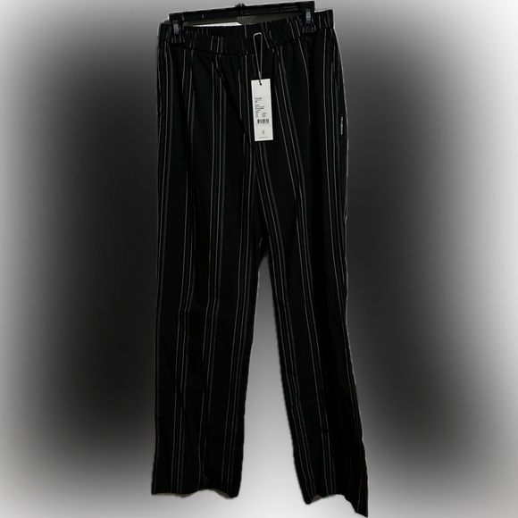 HAN KJOBENHAVN Black Loose Trousers - Black Dark Stripes - Picture 5 of 7